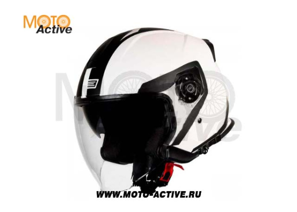 Шлем открытый со стеклом ORIGINE PALIO Techy, белый/серый